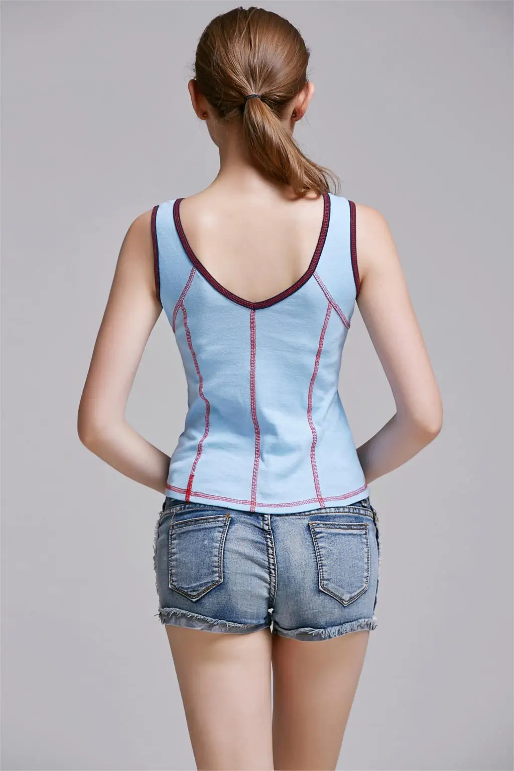 WOMEN'S SEXY DRAPE TANK TOP WITH OPEN SIDES NEON COLORS PLAIN SHIRT COTTON | Женская одежда