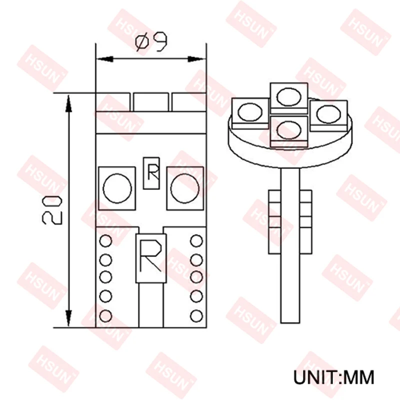 2 Шт./лот Бесплатная Доставка T10 8 LEDSMD1210 20 мм Версия Canbus LED 6000 К Белый 194 168 Авто