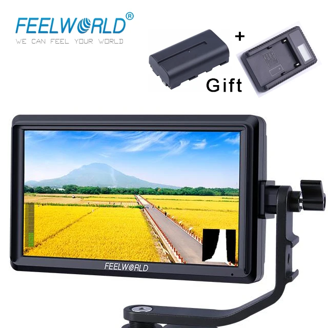 Камера FEELWORLD S55 экран 5 дюйма IPS 1280x720 поддержка 4K HDMI вход Наклон Камеры