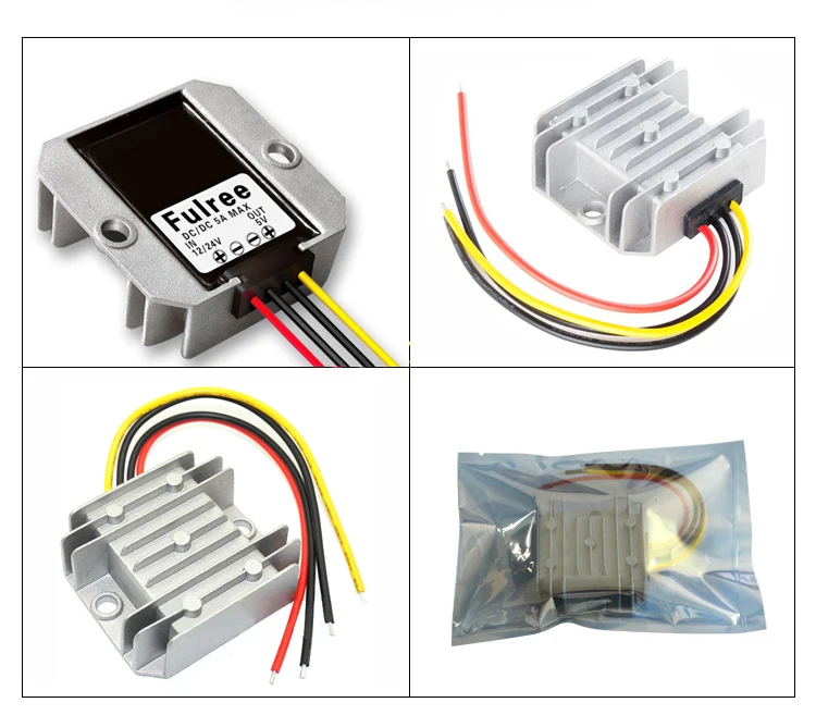 5A 12V 5V 6V 9 V, 24V до 3,3 V 3,7 V 4,2 V 7,5 V DC понижающий Мощность конвертер DIY автомобиля понижающий стабилизатор напряжения модуль Водонепроницаемый