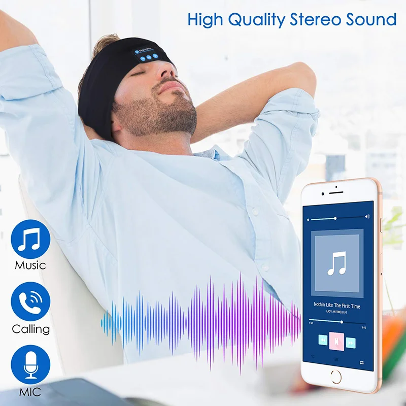 Повязка с Bluetooth наушники для сна 10 м Беспроводная Музыка спортивные повязки