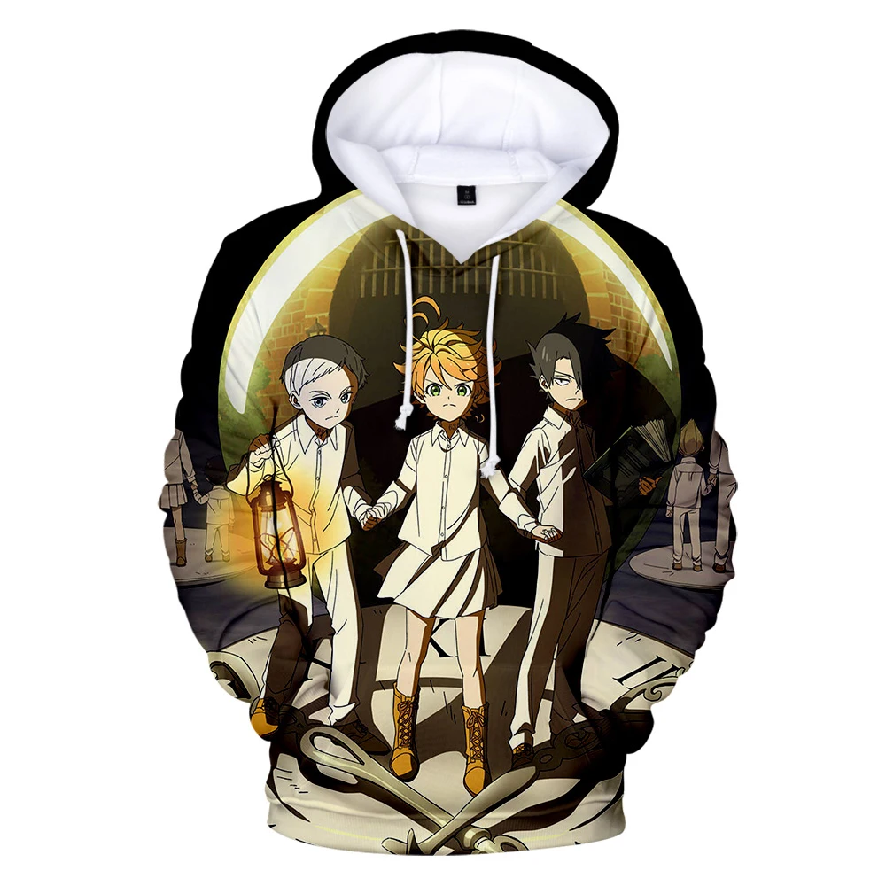 Новинка толстовки с капюшоном объемным принтом Promise Neverland Лидер продаж