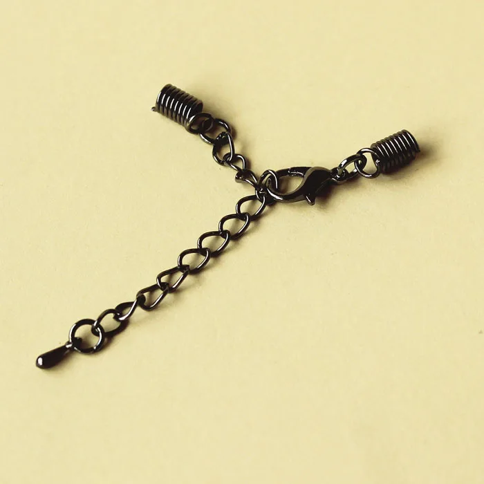 Серебряный 4 цвета ж/застежка-КРАБ 7 см удлиняющаяся цепочка подходит 1 5/2/3 мм