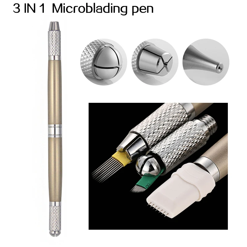 Профессиональная микроблейдинг ручка с двойной головкой 10 шт. для перманентного