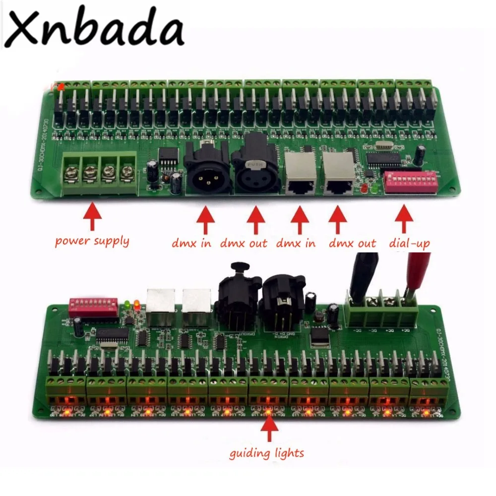 Контроллер освесветильник светодиодной ленты 30CH DMX512 RGB декодер DMX светодиодный