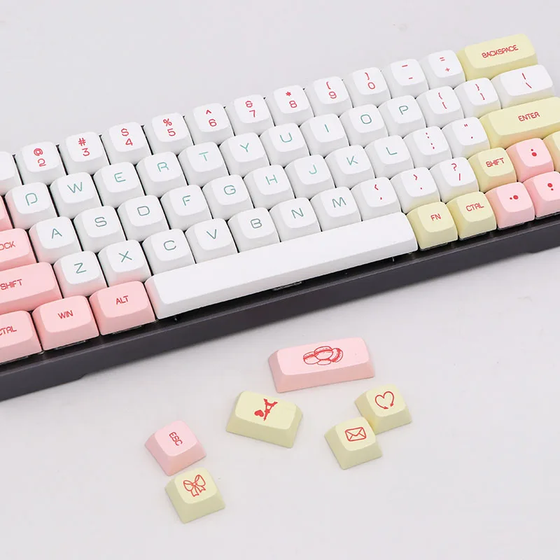 BGKC XDA Macaron Тепловая Сублимация красителя, ФБТ DSA keycap для проводной USB механической клавиатуры Cherry MX switch keycaps