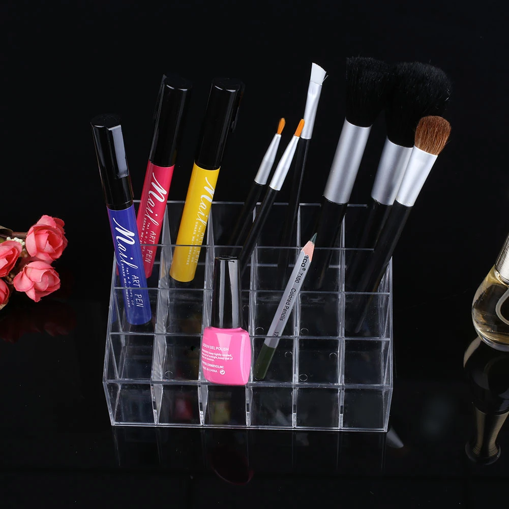 Акриловый помады косметические 24 стенд ящика Макияж инструменты случае коробка