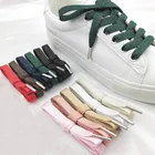 Шнурки из полиэстера и хлопка с узором в елочку для мужчин и женщин, однотонные блестящие кожаные, для спортивной повседневной обуви, Прямая поставка