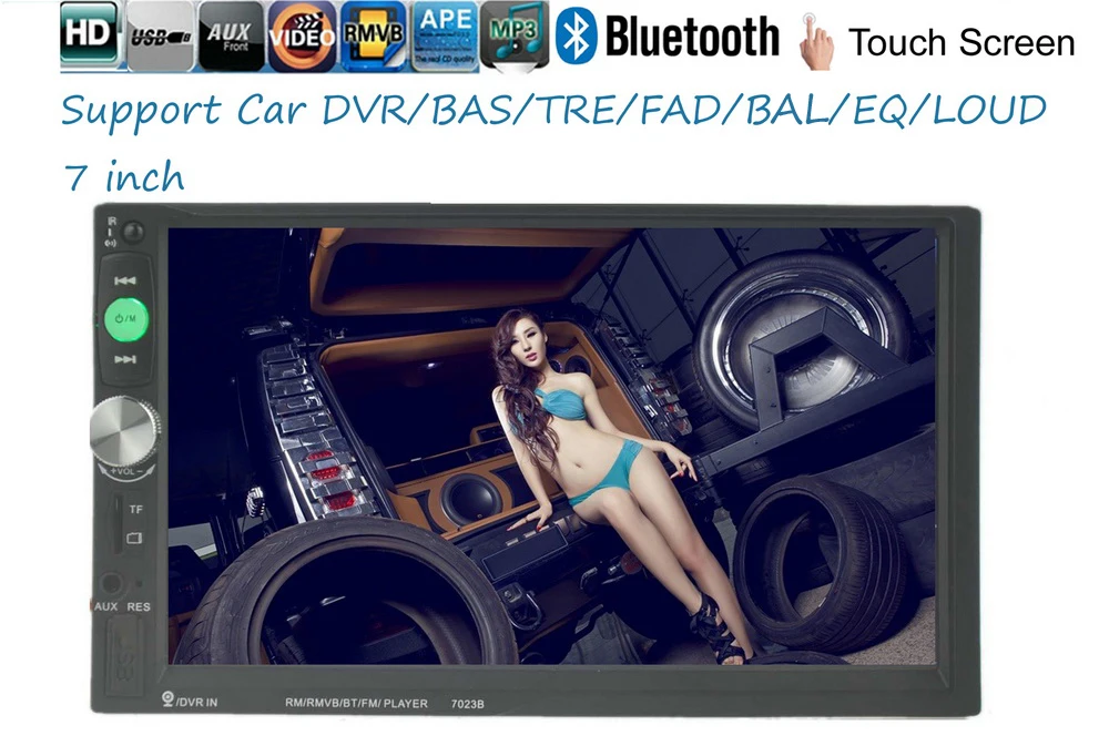 7 &quot2 Din Автомобильный MP4 плеер Bluetooth Радио Automagnitol DVR вход Сенсорный Экран Зеркало
