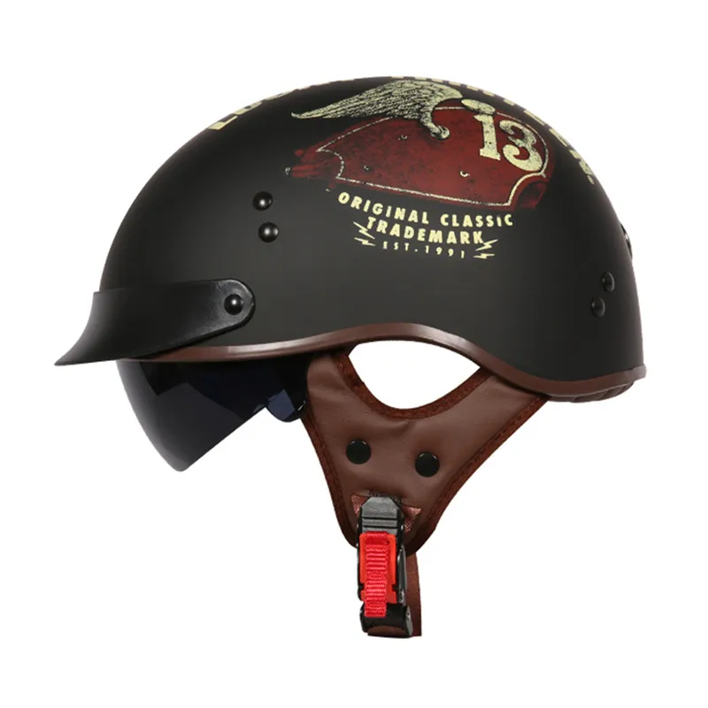 Model 5 TORC T55 винтажный полушлем летний мото rcycle шлем Ретро скутер шлем Lucky 13 Cool Skull moto casco DOT утвержден capacete - Цвет: Model 5