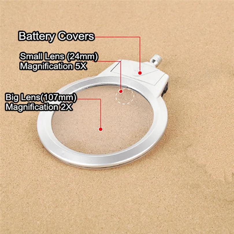 New Desk Lamps Lighted Table Top Magnifier Magnifying Glass Clamp 3 x AAA Batteries(Not Included) Luces 40DC6 | Освещение
