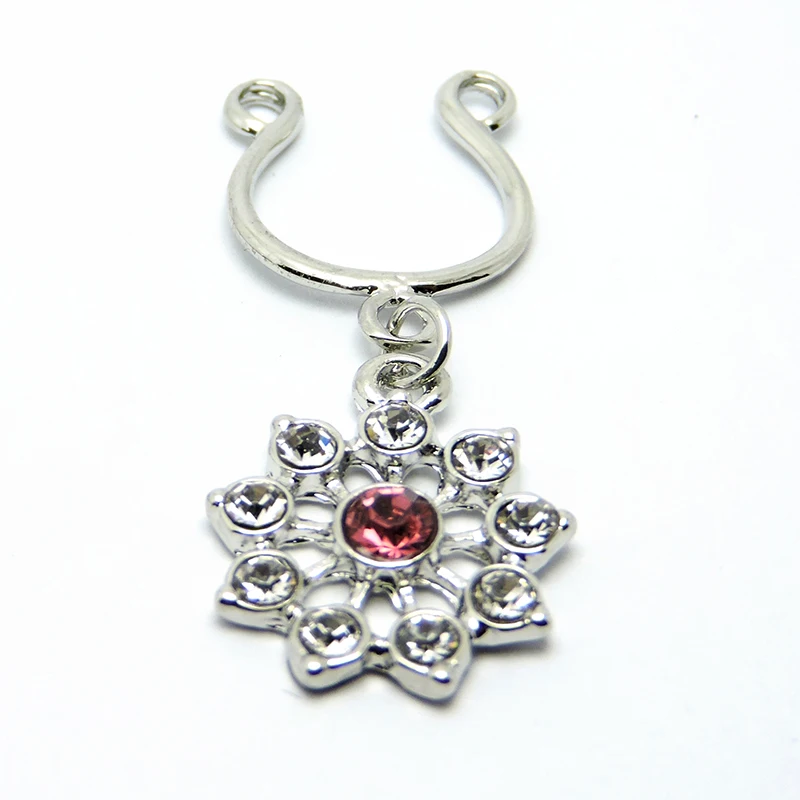 1 пара блестящих розовых кристаллов сексуальные не ПРОКАЛЫВАЮЩИЕ соски пирсинг