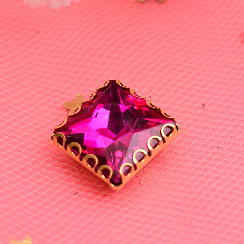 CJSIR 20 шт. квадратное стекло Кристалл пришить на драгоценный камень плоской задней