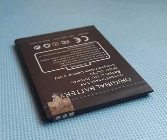 Оригинальный DOOGEE DG750 мобильный телефон аккумулятор 2000mah Для Doogee Утюг кости MTK6592 Octa