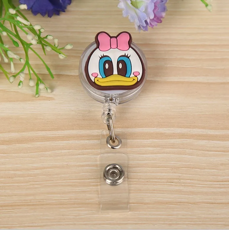 New Cute Cartoon Retractable Pull Badge Reel ID Lanyard Name Tag Card Nurse Badge Holder lovely Kids Reels Office Supplies - Color: 5
