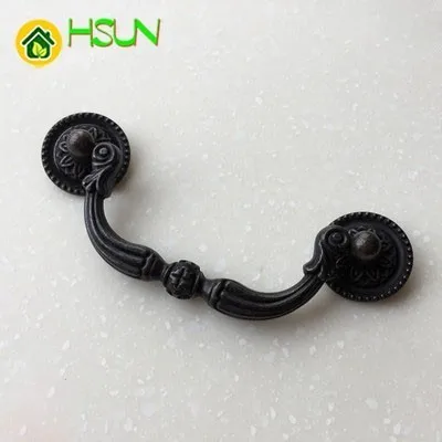 Unique Drawer Pull Dresser Handles Chic Black Bail Door Pulls / Countryside Cabinet Kitchen Hardware 96mm | Обустройство дома