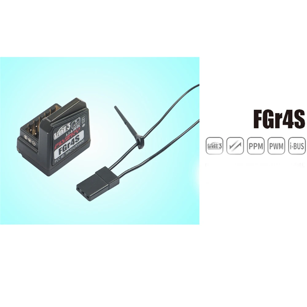 

For Flysky FGR4S Built-in Single-antenna Bidirectional Receiver for NB4 Remote Control Accessories PPM/IBUS/PWM Output