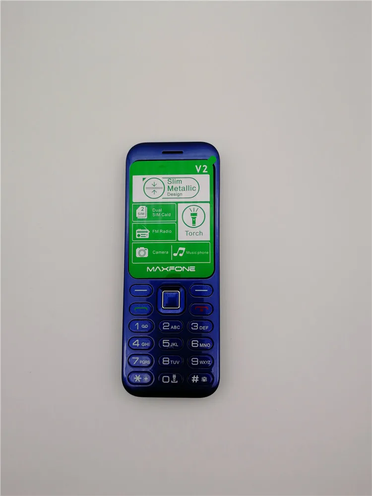 Кнопочный мобильный телефон Maxfone V2 1,77 дюймовый экран 1200 мАч две sim-карты с камерой Bluetooth Flashligh FM дешевые сотовые телефоны