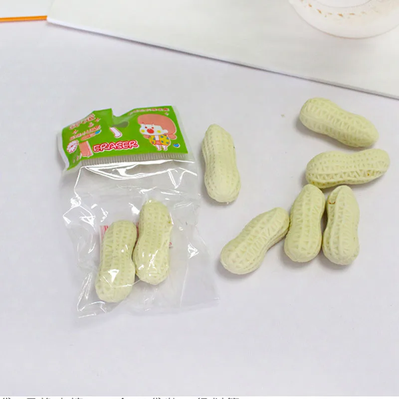 Новинка милый резиновый ластик в виде арахиса милые Мультяшные канцелярские