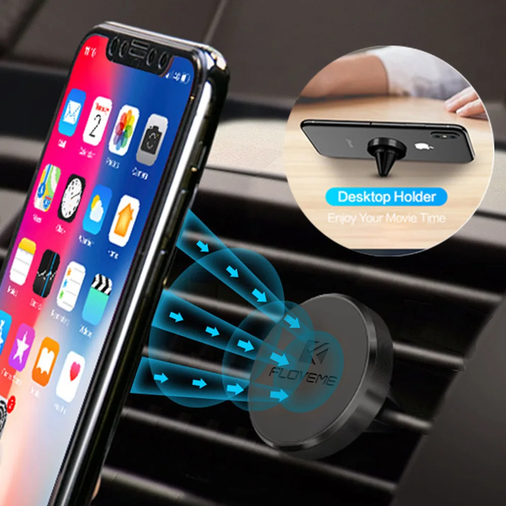 Автомобильный держатель для телефона FLOVEME магнитный iPhone 7 8X10 Air Vent GPS Samsung S8 S9