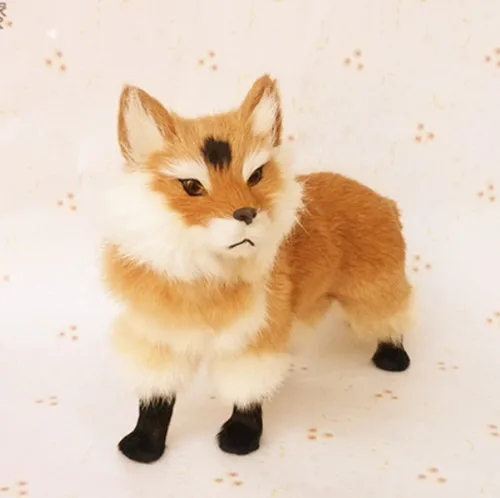 

35x22cm simulation brown fox model ,polyethylene&furs handicraft Figurines&Miniatures decoration toy gift a2910