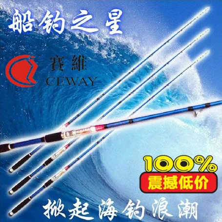 Рыболовная удочка из углеродного волокна с синими фиксаторами длина удилища 1.8м