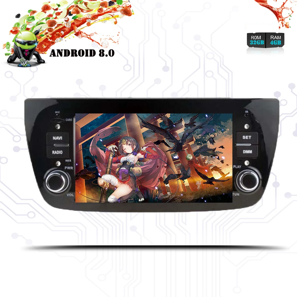 Автомобильный мультимедийный плеер 2 Din Android 8 0 для Fiat Doblo 2009 2010 2011 2012 2013 2014 DVD Automotivo