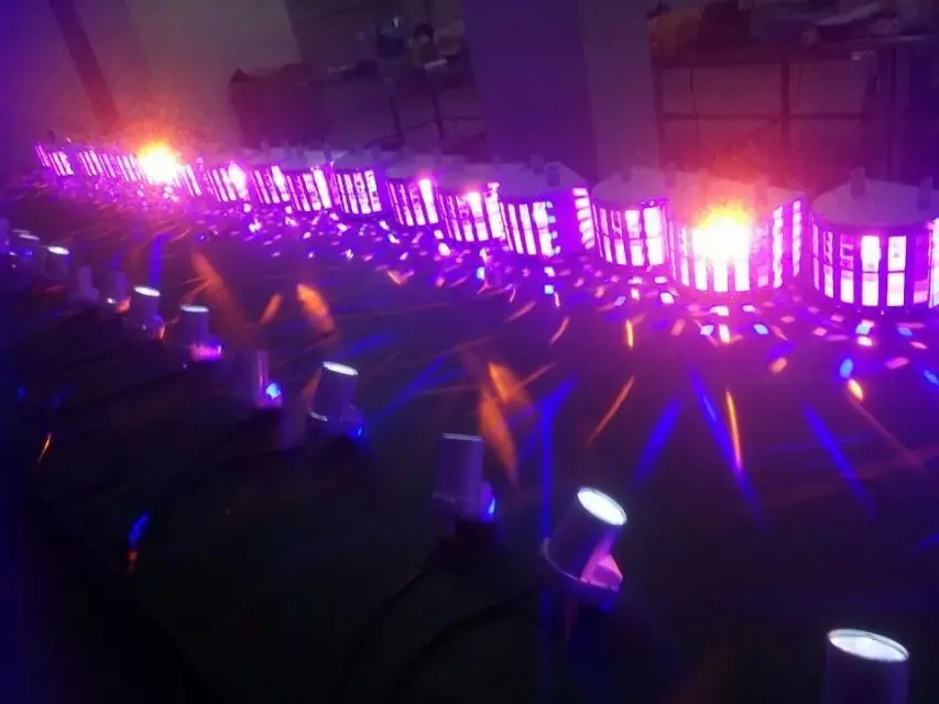 Светодиодный сценический светильник DMX в виде бабочки 30 Вт 6x3 вспышка RGBWA UV 6
