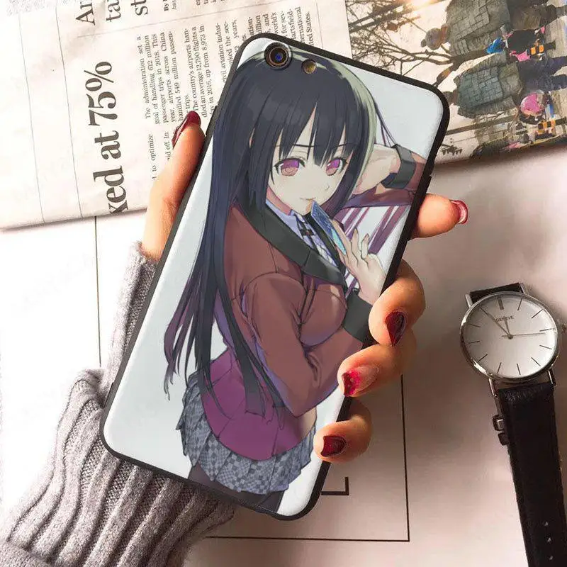 Уникальный роскошный силиконовый чехол Kakegurui для телефона iphone 8 8plus 7 7plus 6 6plus 5 5s XR
