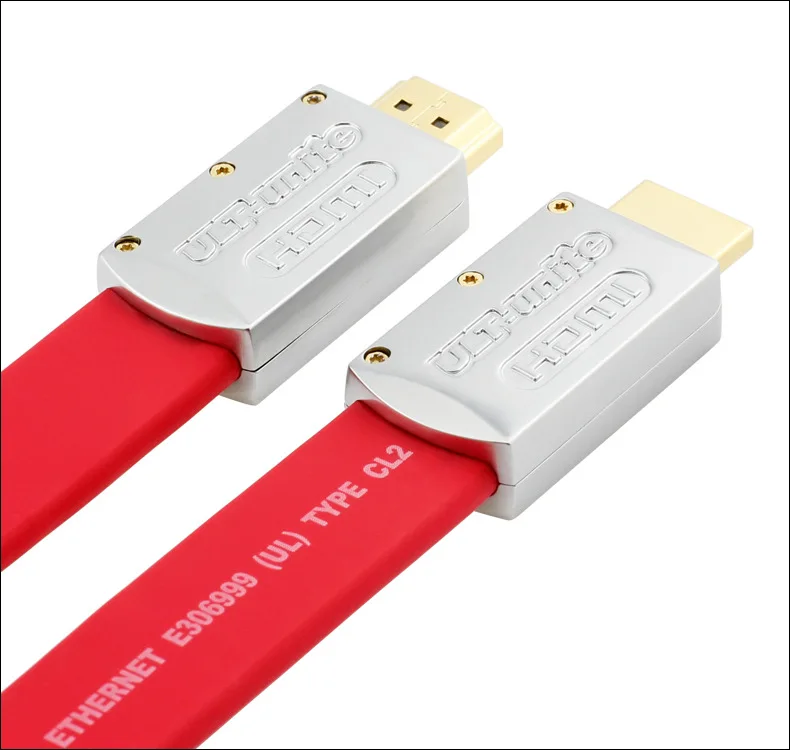 Плоский длинный кабель HDMI 2 0 штекер инженерный шнур 25 м 30 40 50 стандартный