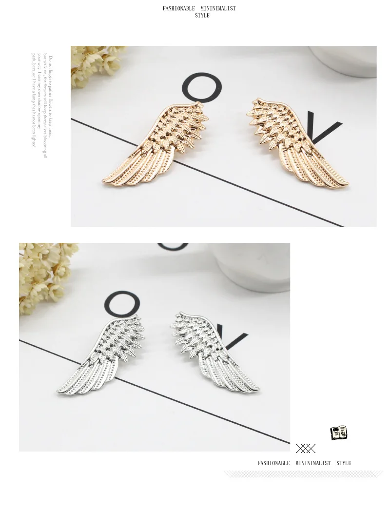 European and American wind punk fashion brooch angle wing metal party gift wedding | Украшения и аксессуары