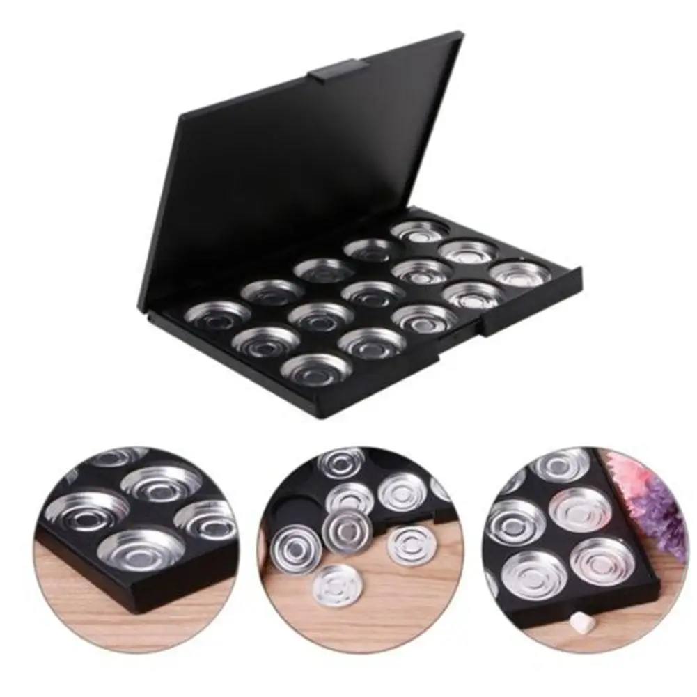 Durable Portable DIY Aluminum 15 Holes Empty Eyeshadow Palette Cosmetics Makeup Case Holder | Eye Shadow