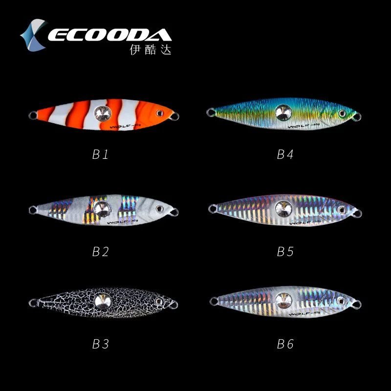 ECOODA wolf 1 шт. искусственная рыболовная приманка для джиггинга 80 г 120 180 250 Рыба