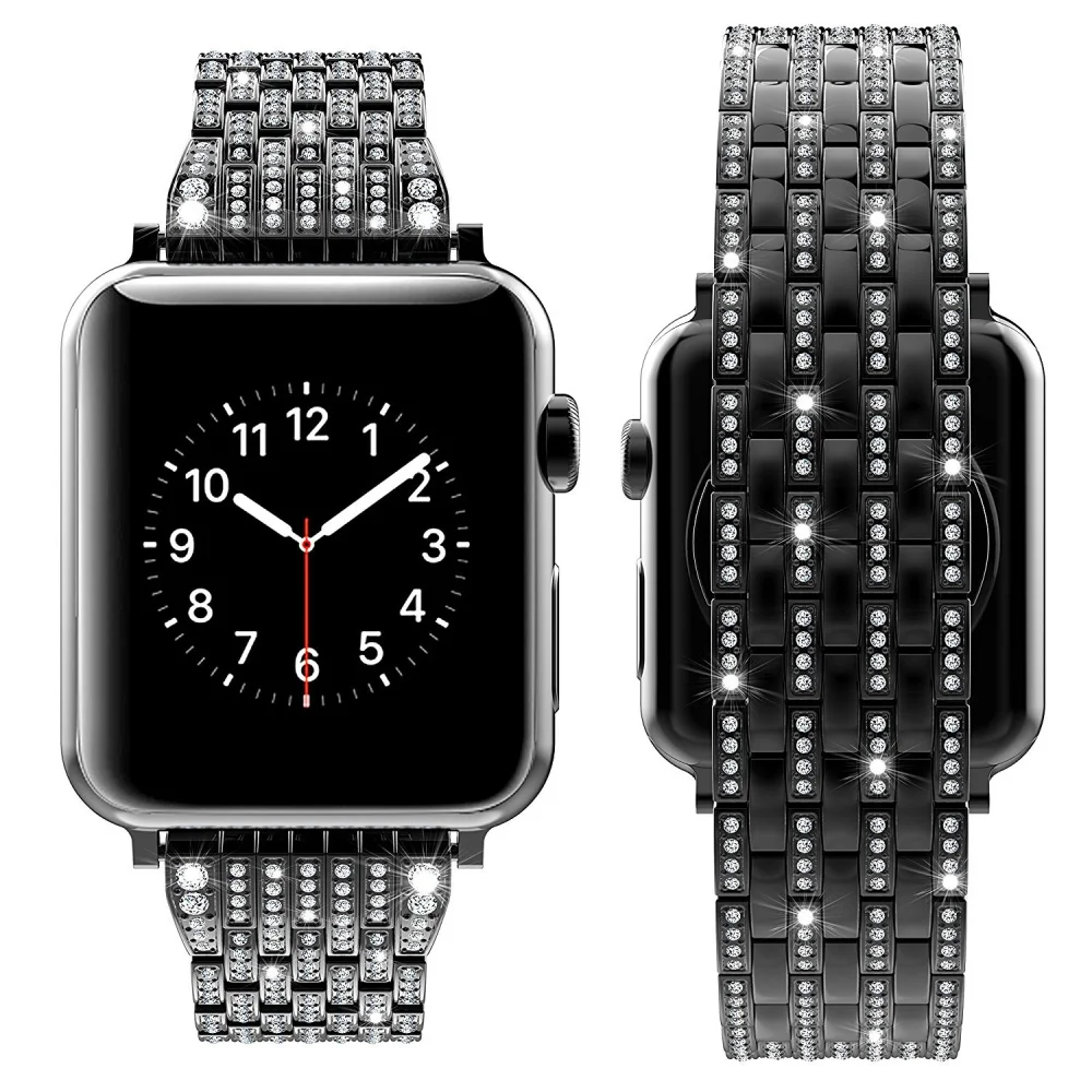 Ремешок из нержавеющей стали с пряжкой бабочкой для Apple Watch 38 мм 40 42 44 ремешок iWatch