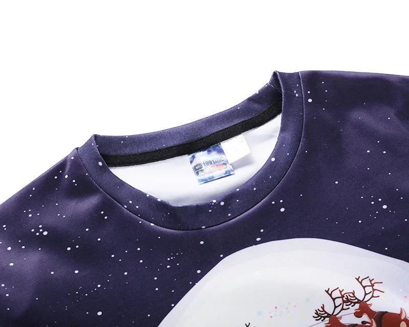 

2019 New 3D Printed Funny Long Sleeve Shirts O-neck Silm Tops Gifts Men's shirts Casual Christmas dropshipping Europe Size