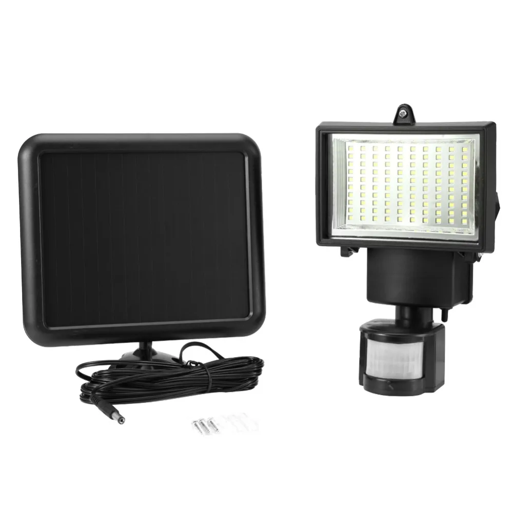 100 LED Солнечный Свет наружный датчик безопасности садовый свет PIR движения