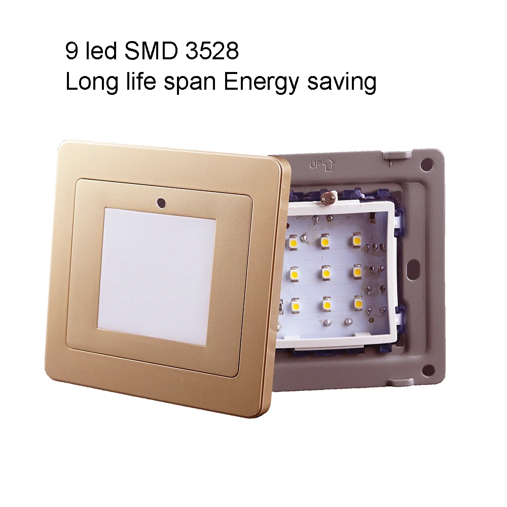 

Night lights Led wall light Emergency lamp sensor stairs 1W enegy save SMD 2835 light indoor bulb 2 color warm white IQ