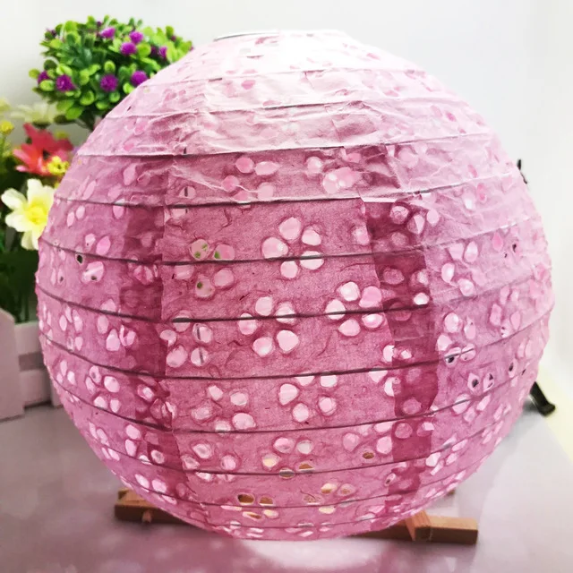 pink 1 шт., 12 дюймов, 30 см, полый фонарь, Новогоднее украшение, круглый бумажный фонарь для украшения свадебной вечеринки, товары для праздника, бумажная лампа - Цвет: pink