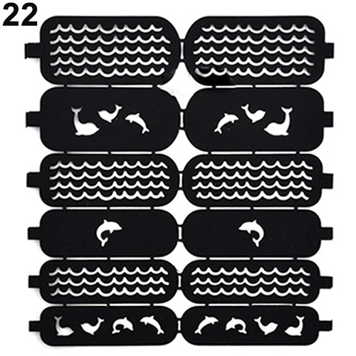 Мода Nail Art Шаблон Наклейки Многоразовые Штамп Трафарет Руководство Маникюр DIY Kit
