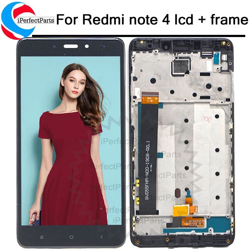 ЖК дисплей 5 дюйма и сенсорная панель для Xiaomi Redmi Note 4 MediaTek запасные части Note4 MTK