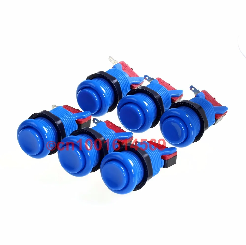 Arcade Parts Kits Bundle Push Button DIY For Game Mame Project Raspberry PI Retropie 1 2 3 3B Games - Blue | Спорт и развлечения