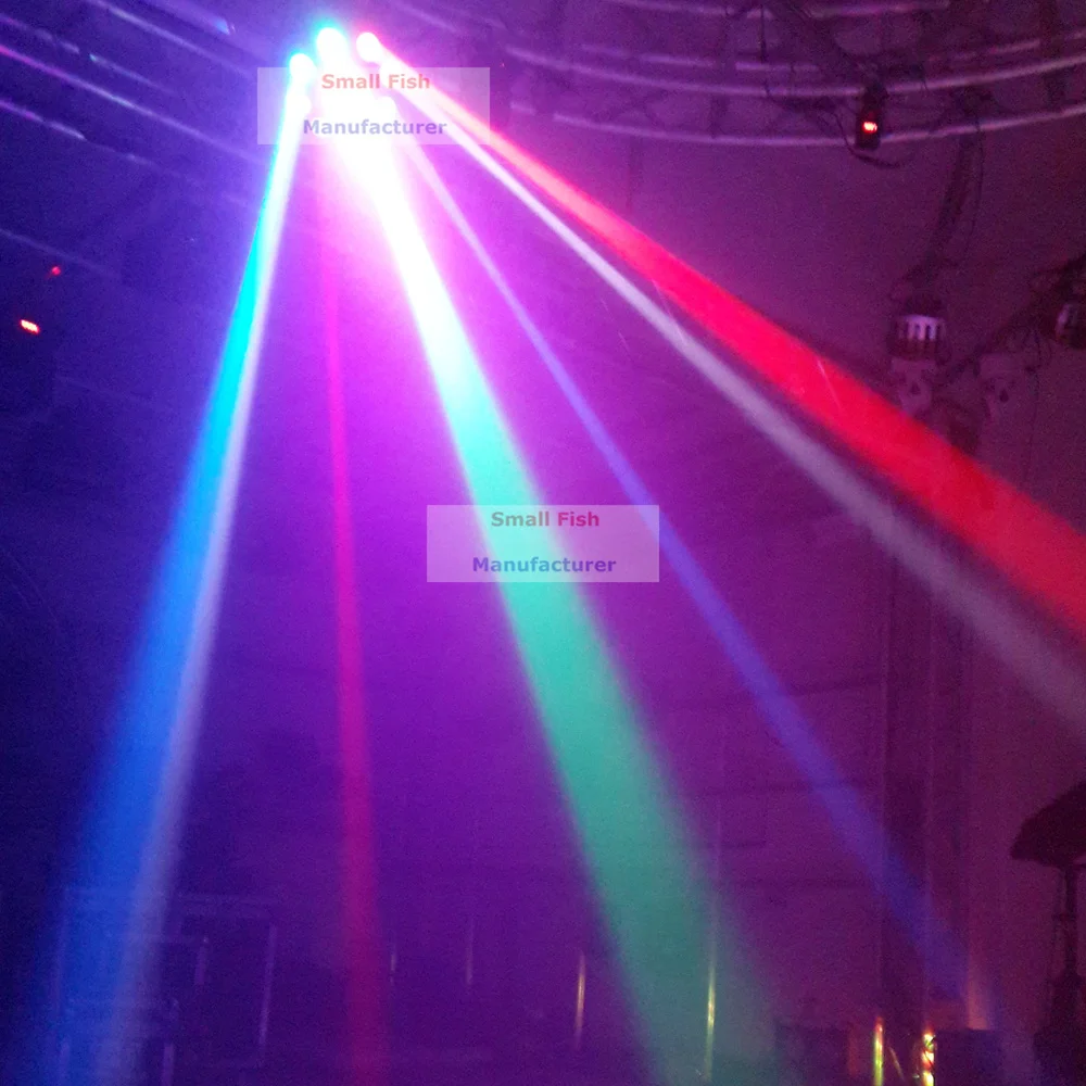 Mini LED Led Dancing Floor Light 8*3W CREE Lamp + 7X10W RGBW Quad Color Moving Head Stage Effect Lighting Fast Shipping | Освещение