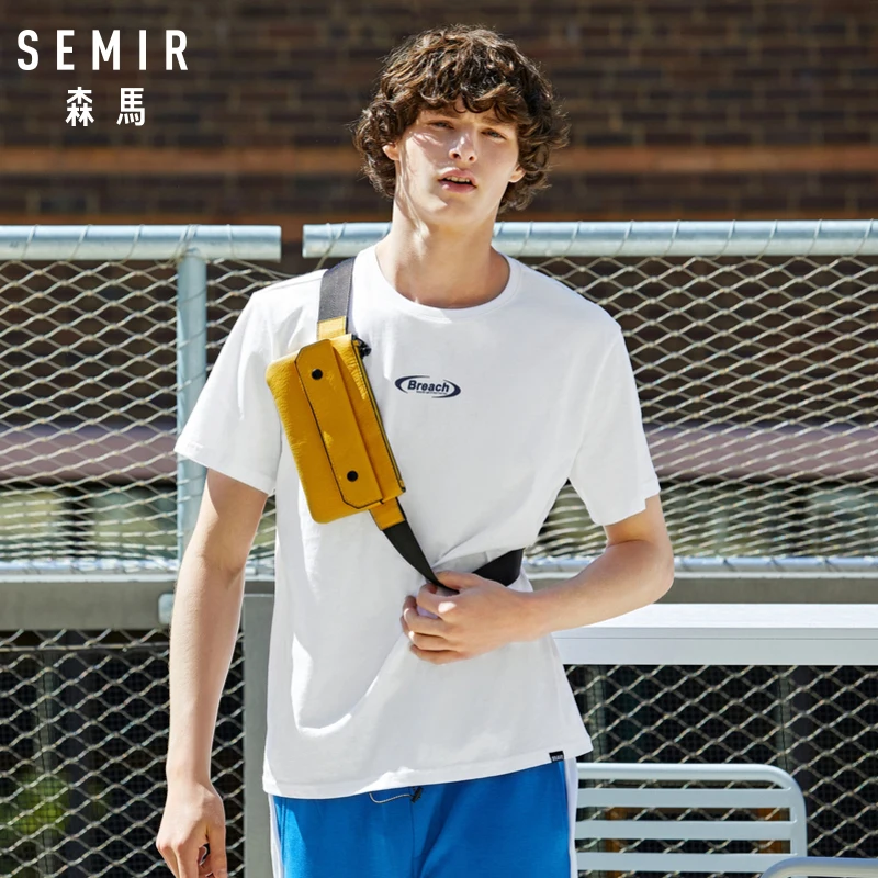 Мужская футболка с коротким рукавом SEMIR повседневная хлопковая Футболка принтом