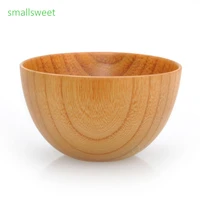 11 5cm rice soup noodles dish bowl wooden heat insulation bowl kids lunch box kitchen tableware for baby feeding japanese bowls