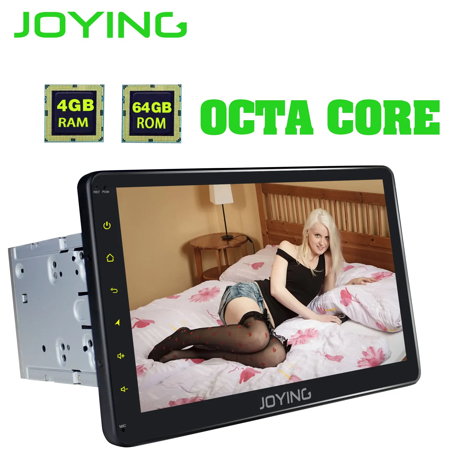 Автомобильный радиоприемник Android 8 1 2 din Восьмиядерный процессор 4 Гб + 64 ГБ 10 дюйма