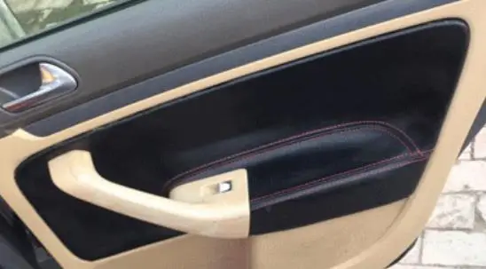 Интерьерная дверная ручка подлокотника панель из микрофибры кожаный чехол для VW