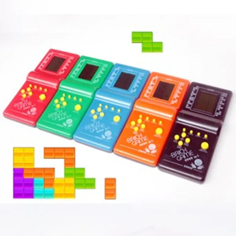 

Classic Handheld Game Machine Tetris Brick Game Kids Game Machine with Game Music Playback without Battery dorpshipping