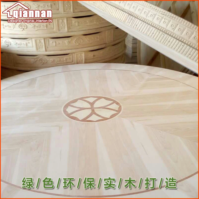 Декоративный узор из массива дуба Деревянные проигрыватели подшипник lazy susan