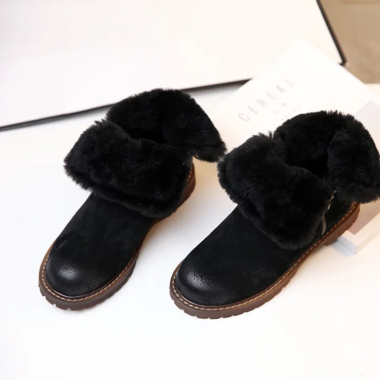 Женские ботинки из натуральной кожи Stephoes зимние теплые короткие свиной замши