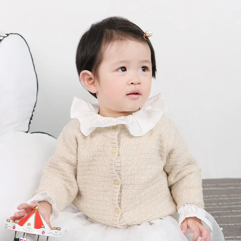 Весенне осенне зимний детский вязаный теплый кардиган свитер одежда пальто